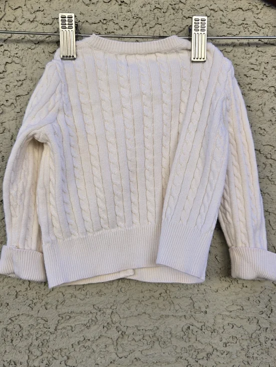 Ralph Lauren Pale Pink Cable Knit Baby Cardigan - Picture 5 of 7